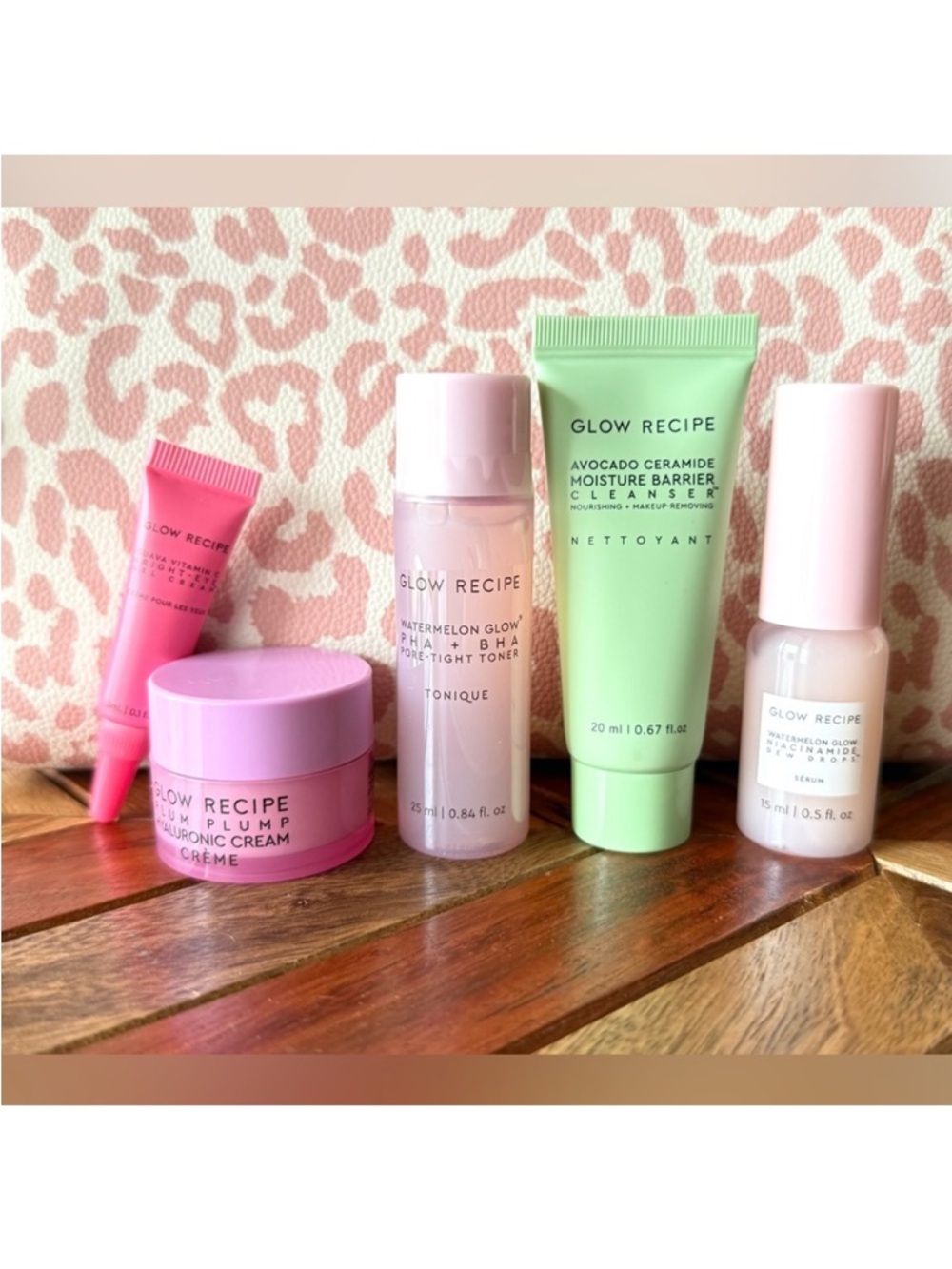 Glow Recipe 6 pc Skincare Complete Routine + Pouch - Picture 2 of 4